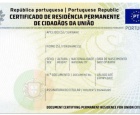 Alterados modelos de certificado de residncia de cidado da Unio Europeia